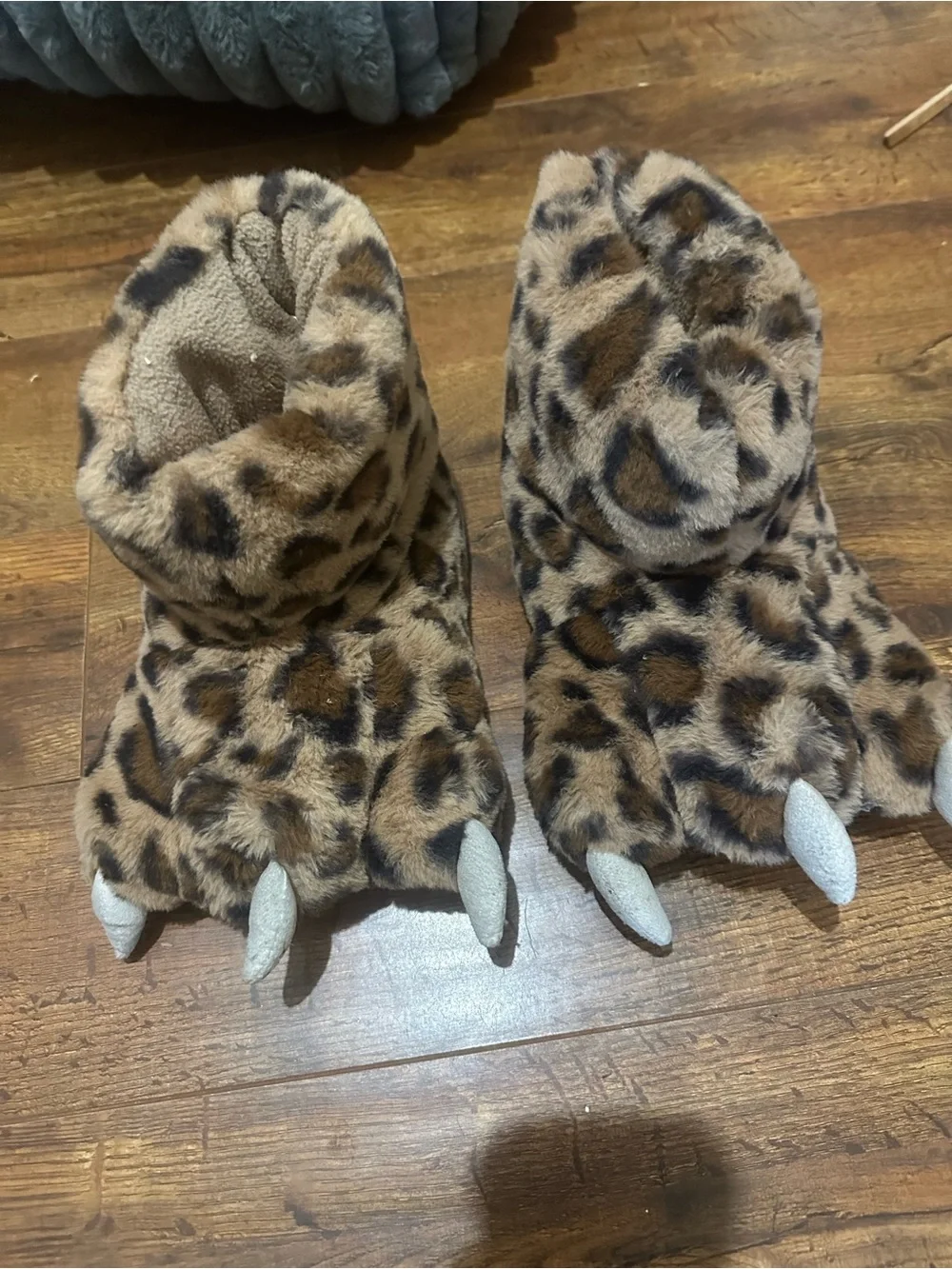 Lazy One Leopard Print Plush Slippers